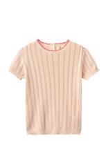 Copenhagen Colors - Knitted Pointelle Ss Blouse - Palaidinės ir tunikos - Rožinė