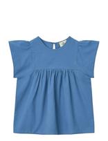 Copenhagen Colors - Blouse W. Contrast Piping - Palaidinės ir tunikos - Mėlyna