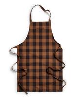 Midnatt - Apron Checked Brown - Prijuostė - Ruda