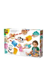 SES Creative - Lacing Sensory Beads - Farm Animals - Žaislai motoriniams įgūdžiams - Marga / raštuota