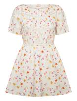 By Ti Mo - Poplin Decorated Dress - Trumpa suknelė - Balta