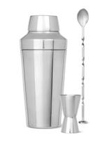Rosendahl - Rosendahl Bar Set, Shaker, Jigger 2/4Cl, Stirring Spoon H31 - Plaktuvai ir kokteilių reikmenys - Sidabro