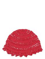 SUI AVA - Crochet Flower Hat - Kepurė - Raudona