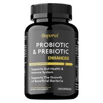Buporai Probiotic and Prebiotic Capsules, containing a complex probiotic formula, for daily health care and beneficial bacteria support. 120*1