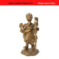 Bronze Golden Dragon King Statue: East Sea Ornamental Standing Dragon