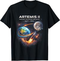 Artemis II Rocket Space Launch Back to The Moon Mission 2026 Unisex T-Shirt S įvairiaspalvis