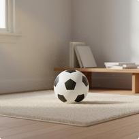 PU Foam Soccer Ball Quiet Silent Bouncy Sports Toy for Young Children, Kids, Home White White 18CM