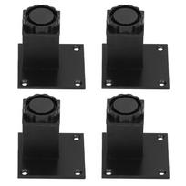 4Pcs/Set Modern Black Furniture Leg Aluminum Alloy Sturdy Adjustable Cabinet Leg Adjustable 60mm/80mm Square Furniture Leg Sofa