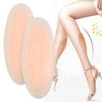 Silicone Calf Pads Self Adhesive Calf Corrector Reusable Silicone Calf Concealer Pad for Crooked Thin Skinny Legs White Skin Color L Size