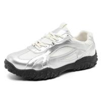 Dexun shoes silver mesh casual sports dad shoes niche breathable sports tide shoes DS 39 sidabras