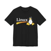 Linux OS logotipas Unisex marškinėliai Juodi / Tamsiai mėlyni su grafika S-5XL S įvairiaspalvis
