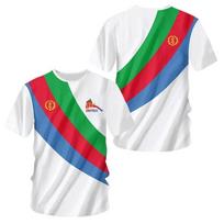 Afrikos šalis Eritrėja Vėliava 3D Spausdinimas Liūtas Spalvingas Retro 3DSpausdinimas VyramsMoterims Vasaros Laisvalaikio Juokingi Trumpomis Rankovėmis Marškinėliai Vaikams Marškinėliai Viršus S