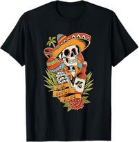 Skeleton Mexico T-Shirt Size S-4XL S įvairiaspalvis