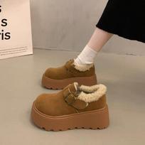 2026 Winter Flats Platform Women Fur Snow Boots Warm Cotton Shoes Trend Chelsea Boots Casual Sneaker Sport Walking Mujer Botas 35 geltona