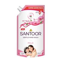 Santoor Mild Gentle Hand Wash 650ml Liquid Soap Lotus Tulsi Antibacterial Cleansing Formula Daily Protection Pack of 1