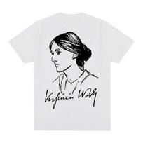 Virginia Woolf Vintage T-shirt Author Writer Stream of Consciousness Cotton Men T Shirt New TEE TSHIRT Men Womens Tops S įvairiaspalvis