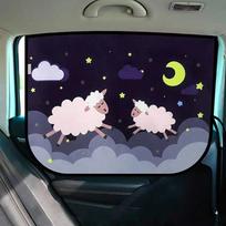 Universal Car Sun Shade Cover Magnetic UV Protection Curtain Side Window Sunshade Cover For Baby Kids Cute Cartoon Shade Tools