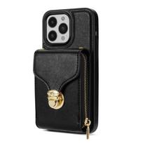 Suitable for Samsung A54 Zipper Crossbody Cable Mobile Case Wallet Bracket Multi Card Full Covered Case A14 A53 Samsung S23ULTRA
