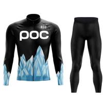 RCC POC 2026 Cycling Team Men's Cycling Jersey Long Sleeve Set MTB Bike Clothing Tenue Velo Homme Bicycle Wear Asian size - XS