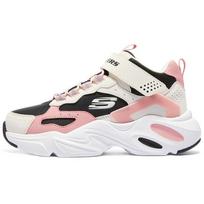 Skechers Comfortable Versatile Fleece-Lined Sports Boots Kids Footwear White Pink Black 319250L-WBPK 27.5