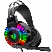 Žaidimų ausinės su mikrofonu ir RGB apšvietimu 7.1