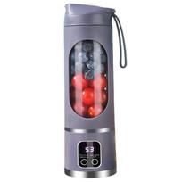 450 ml nešiojamas sulčiaspaudis, mini elektrinis sulčiaspaudis, įkraunamas per USB, 1500 mAh, su 8 ašmenimis, namams, biurui, kelionėms