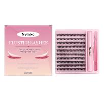Nymixa Segmented False Eyelash Set: Easy to apply, lightweight, invisible, suitable for everyday wear, dates, and bare-faced looks.