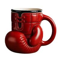 Creative Boxing Glove Mug Sports Themed Mugs Funny Water Cup Coffee Desktop Container Kitchen Drinkware with Handle Home Gifts Resin