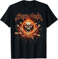 Bowler Skull Strike Flaming Pins Bowling Sport T-Shirt S įvairiaspalvis