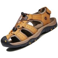 Nauji vyriški odiniai sandalai vasariniai laisvalaikio batai kvėpuojantys lauko paplūdimio dizainerio kurpiai Vyriški Zuecos De Verano Mujer Soulier Homme 38