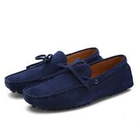 Aukštos kokybės vyriški mokasinai Suede Laisvalaikio batai Vasariniai Klasikiniai Minkšti Moccasins Vyrų vairavimo batai Prabangūs įsispiriami vyriški plokščiapadžiai Dydis 38-49 38 tamsiai mėlyna spalva