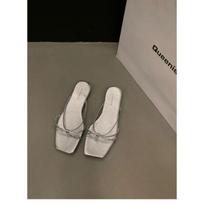 New Summer Women's Shoes Flat Soles Clip-on Flip-flops Thin Strap Combination Breathable Beach Sandal Sandals 35 sidabras