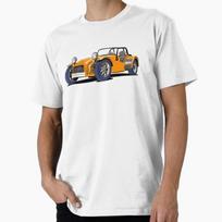 Caterham Seven voiture de sport en orange vif Premium Made USA AUS t-shirt M 2XL S įvairiaspalvis