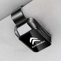 AAMH1 Auto Sun Visor Eyeglass Hanger Clip Leather Glasses Holder For Citroen C3 C4 X7 Xsara Picasso Crosser C-ELYSEE JUMPY NEMO VTS