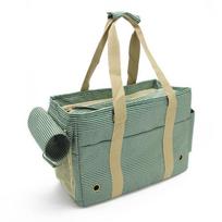 Gyvūnų vežėjas: Visiškai uždara nešiojama kelioninė krepšys šunims ir katėms 43x20x30cm, recommended for pets under 5kg žalia