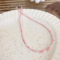 Simple Seed Beads Strand Choker karoliai moterims String Collar Charm Spalvinga rankų darbo Bohemia Collier Femme papuošalų dovana B pink