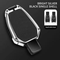 Metalinis odinis automobilio raktų dėklo dangtelis, skirtas Mercedes Benz W204 W221 W205 W176 W212 W463 ABCES klasė GLA CLA GLK GLC CLS AMG black