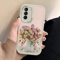 Phone Case for Samsung S24 S23 S22- Haze Oil Painting flower Stain-resistant Drop-resistant Cover on Samsung S 24 Samsung S215g