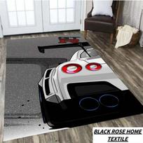 3D HD Spausdinimo Klasikinio GTR Lenktyninio Automobilio Kilimas, Kilimas Svetainei Miegamajam Sofai Prie Durų Dekoro Kilimas Neslystantis Grindų Kilimėlis 40x60cm gray