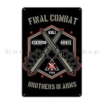 Kali Eskrima Aka Arnis Metal Plaque Poster Rusty Club Club Bar Cave Customized Tin Sign Poster 20x30cm（7.8x11.8inch）