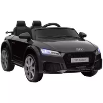 Vaikiškas elektrinis automobilis 12V su 2.4G nuotolinio valdymo pulteliu, muzikinis, su šviesomis, USB/MP3 jungtimi, atbulinės eigos funkcija, iki 3 km/val., skirtas 3-5 metų vaikams, juodas