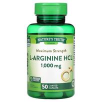 Nature's Truth, Vitamins, Maximum Strength L-Arginine HCL, 1,000 mg, 50 Coated Tablets