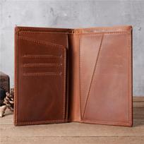Hot Selling Passport Bag, Genuine Leather Passport Book, Multiple Card Slots, Top Layer Cowhide, Long Wallet, ID Bag rausvai geltonas