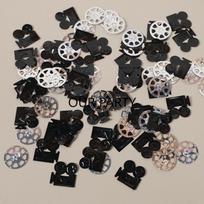 15g/bag Cinema Festival Theme Sequin Confetti Camera Film Table Scatter for Movie Night Birthday Party Decoration raudona