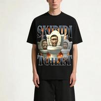 Skibidi Toilet Sigma Ohio Gyatt Funny Meme Men's Women Fashion Hip Hop Tee Casual Oversized Adult Children Parent Child Tshir... S įvairiaspalvis