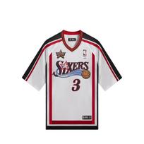 Kith NBA Visų žvaigždžių Philadelphia 76ers Leon marškinėliai - Balti Juodi Vyriški Viršutiniai drabužiai KHM034941-101 XS