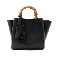 Vita Felice Bamboo Handle Mini Bag for Women [VITAFELICE] 2-Way inb-90032p (Black) juoda