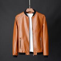 Slim Leather Jacket Mens Fashion Moto Biker Windproof Causal Leather Coat Motorcycle Pu Leather  Coat M