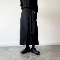 2026 Men Black Harem Pants Black Samurai Pants Men Loose Straight-Leg Pants Chinese Style Male Casual Streetwear Trousers M black
