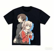 Trendy Vintage Charlotte Anime Yuu Otosaka and Nao Tomori Black Cotton Unisex Casual Graphic Women And Men T-shirt S įvairiaspalvis